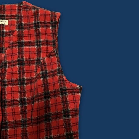 [USED] チェック柄 WOOLジャンパースカート
