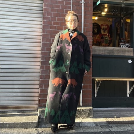 [USED] ラグ風　ロングコート