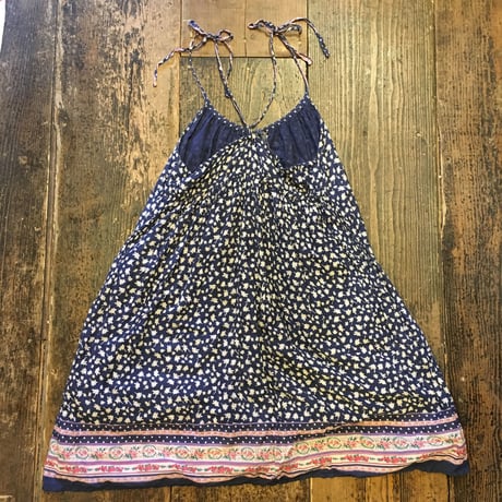 [USED] 小花柄 インド綿キャミソールワンピース
