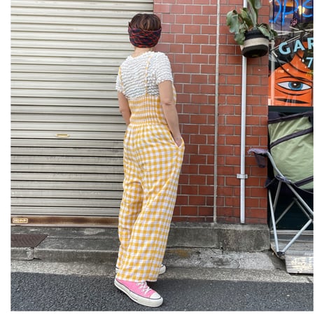 [USED]OLD NAVY ギンガムチェックAll in one💛