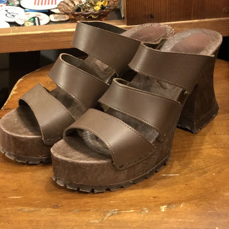 [USED] 厚底ウッドソールサンダル