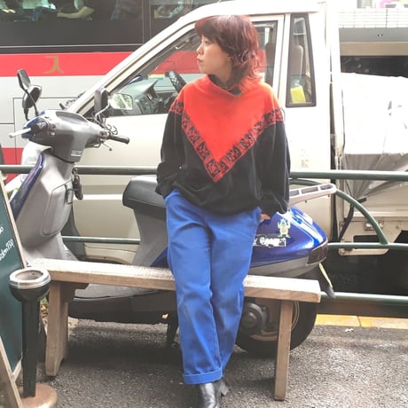 [USED]チャイナ風ベロアトップ