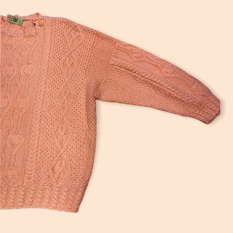 [USED] PINK💓ケーブルニット