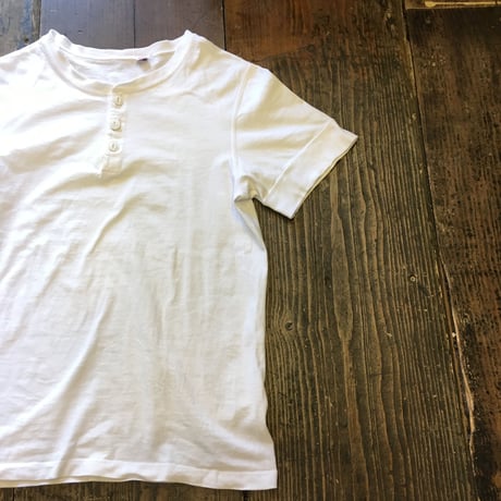 [USED]   COTTON ヘンリーネック  Tシャツ