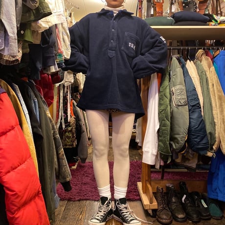 [USED]" POLO sports" フリースP/O shirts