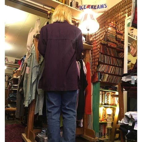 [USED]やわらか〜 purple SILK シャツ
