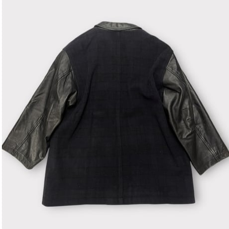 [USED] 袖leather✖️フリースボディJKT