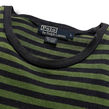 [USED] Ralph lauren リネン混 ボーダーTee