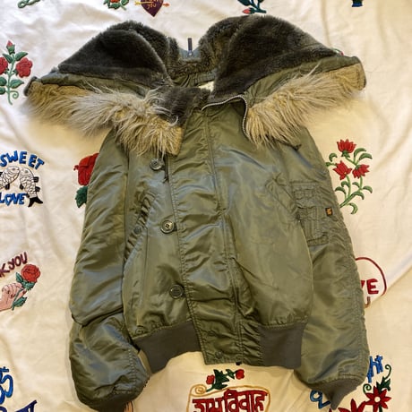 [USED]  OLD N-2B JKT made in USA. OLIVE