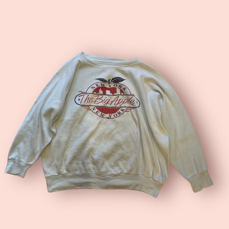 [USED] GOOD BODY 80's NEW YORK print SWEAT  🍎