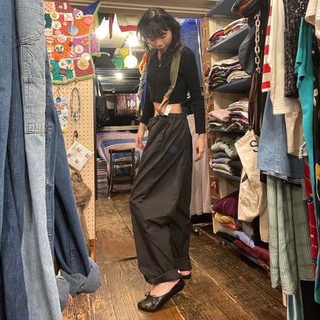 [DEADSTOCK]  東ドイツ サスペンダー付military PANTS