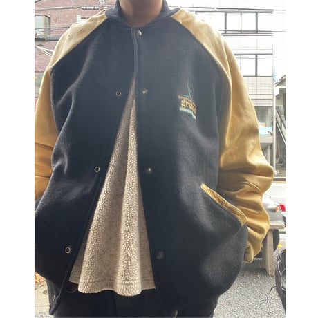 [USED] BLK & CREEM YELLOW レザー スタジャン🟡