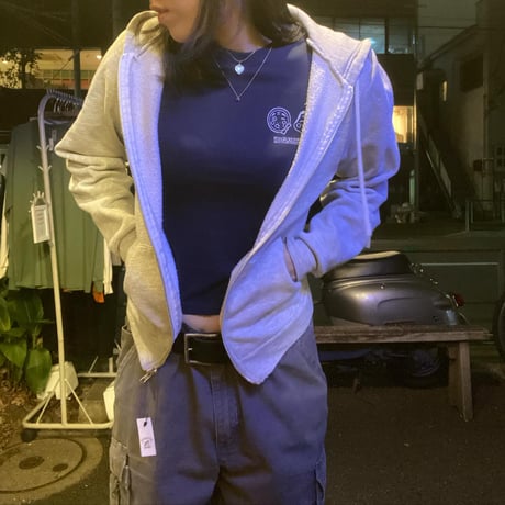 [USED]アメアパ🤍 GREY zip parka