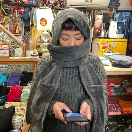 [USED] ポケット付き フリース マフラー