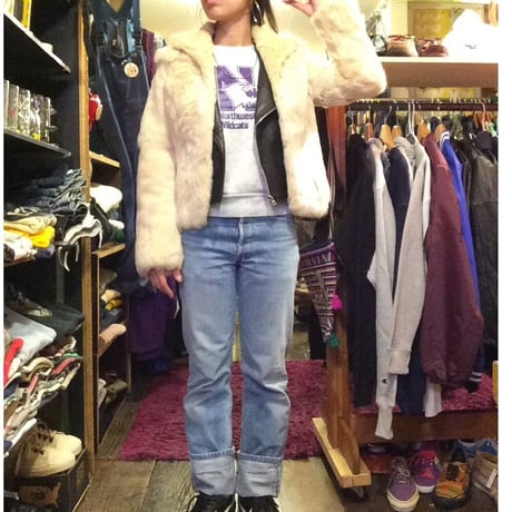 [USED]ミルクティー色 ラビットファーJKT