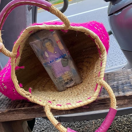 [USED] ビーズ付き サークル編み カゴバッグ 🧺💖
