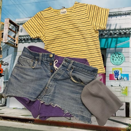 [USED]levis 501"XX" CUT OFF DENIM MINI SKIRT W32