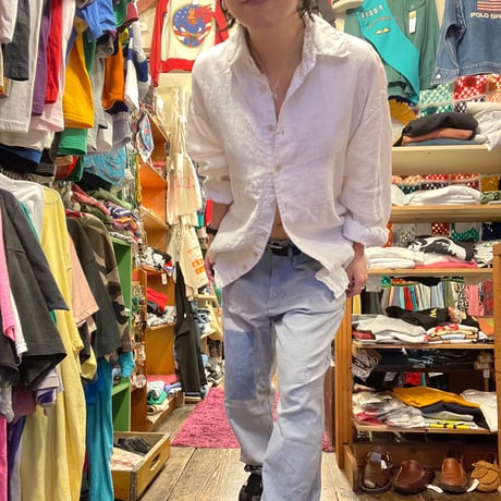 [USED] リネンのホワイトShirts