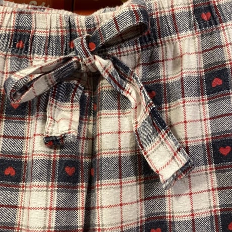 [USED]  ハート柄チェックのパジャマPANTS