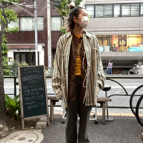 [DEADSTOCK]Stripe Sleeping SHIRTS