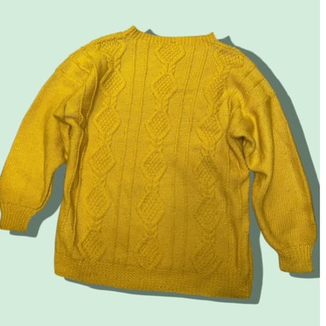 [USED] YELLOW CUTE ケーブルニット