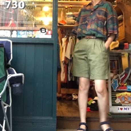 [USED] 民族柄 レーヨンシャツ