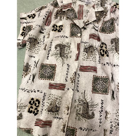 [USED] タイガー&レオパードシャツ🐅🐾