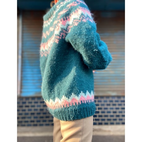 [USED]  かわいいカラーの組合わせ♡ノルディック柄ニット