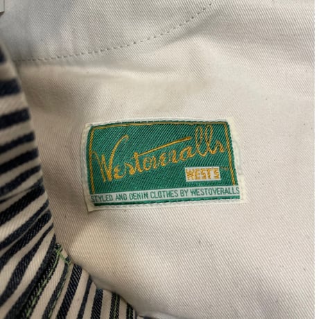[USED] ”WESTOVERALLS"ストライプDENIM PANTS