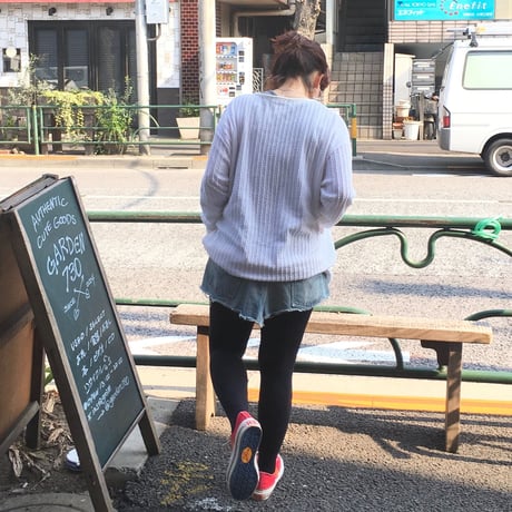 [USED] かる〜いTシャツみたいなリブニット