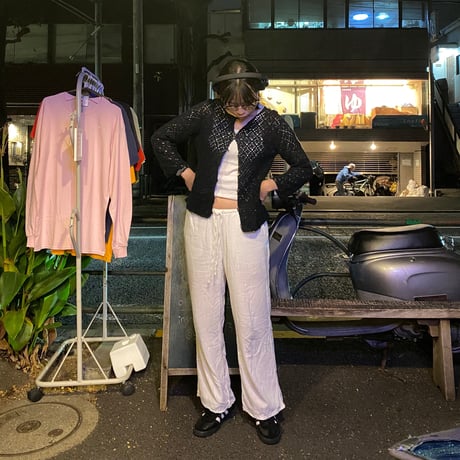 [USED] "Eddie Bauer" クロシェニットカーディガン