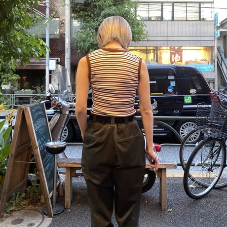 [USED] ボーダー ノースリーブTOPS♡