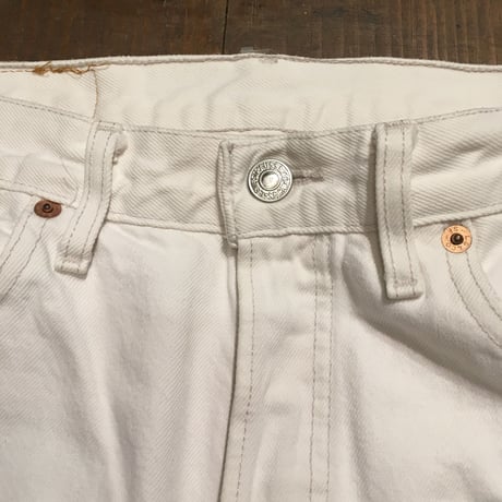 [USED]  Levis 501 WHITE cutoff Denim