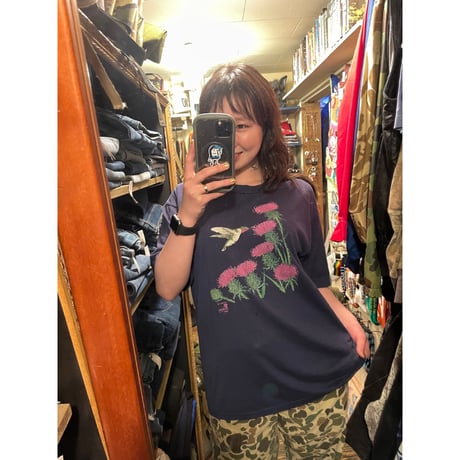 [USED] vinatge ボタニカル Tee "アザミ"