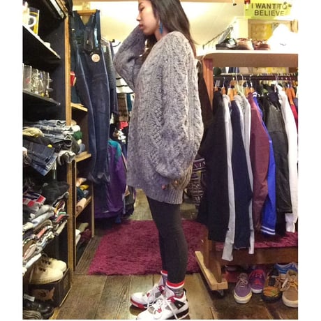 [USED] Big Size ケーブルニット