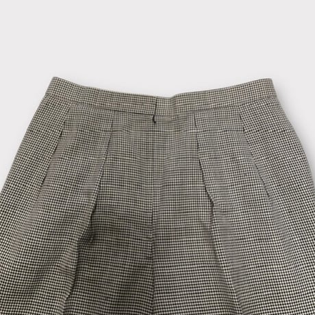 [USED] 千鳥柄 loose タックパンツ
