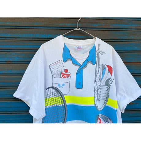 [USED] vintage 騙し絵Tee TENNIS