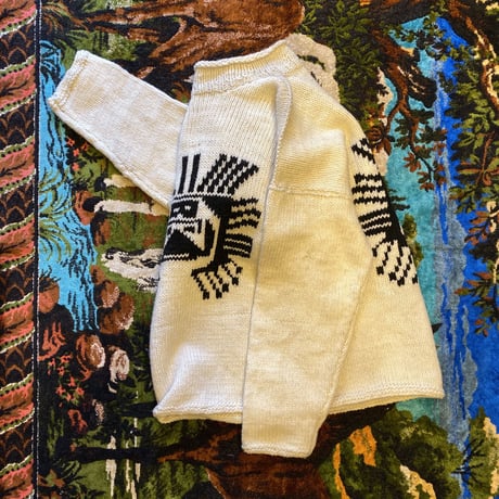 [USED] 南米 HAND MADE ざっくりニット 