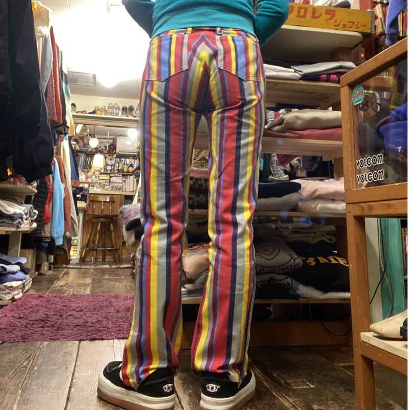 Prettygreen THE BEATLES ストライプパンツ GOOD ROCK SPEED × Anti Soaked (R) 汗染み防止 「 THE BEATLES