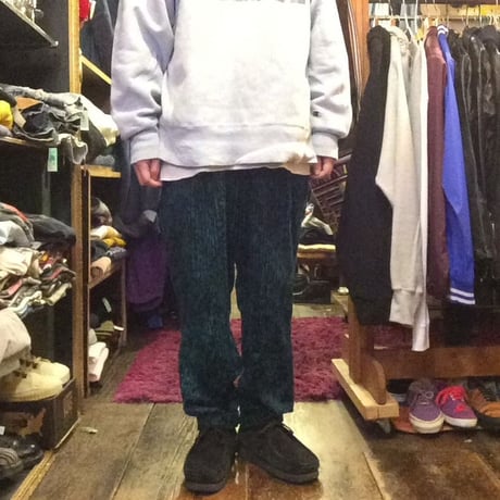 [USED] タマムシ色の 太ウネ コーデュロイパンツ