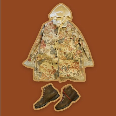 [USED] COTTON🌼花柄カバーオール