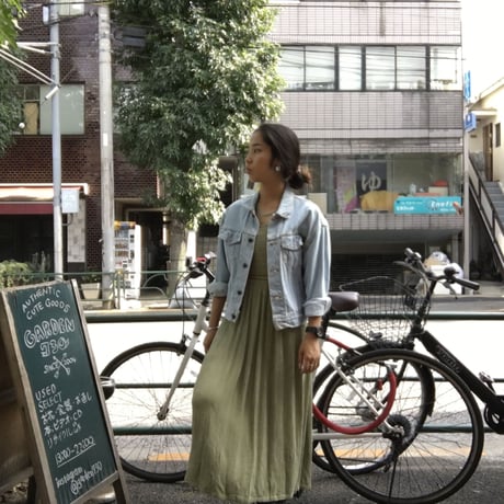 [USED] キレイなグリーンのワンピース