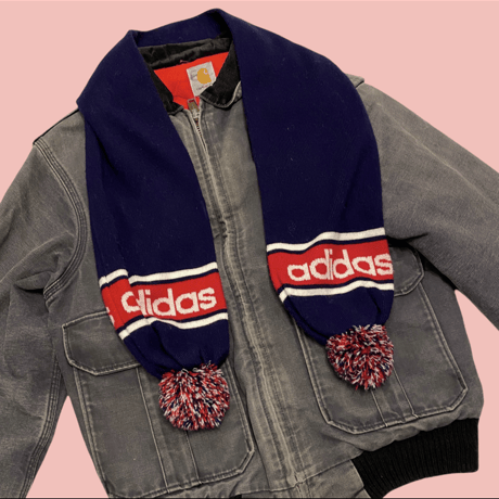 [USED] “adidas” ポンポン付きマフラー