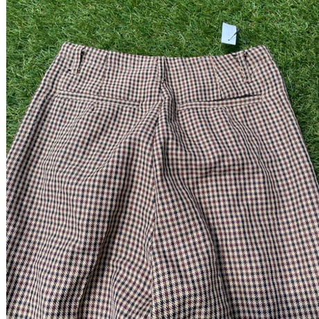 [USED] 千鳥格子スリット入りパンツ