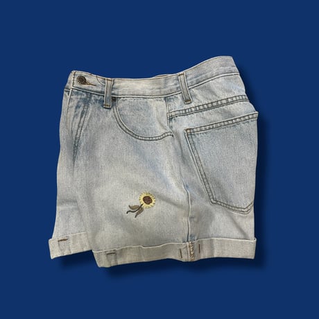 [USED] 🌻刺繍 DENIM SHORTS / W28