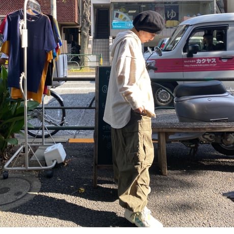 [USED] 無地 COTTON PARKA  -OFFWHITE-