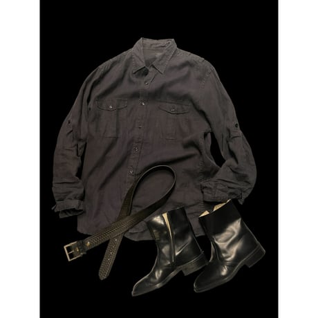 [USED] J.CREW BLACK LINEN シャツ
