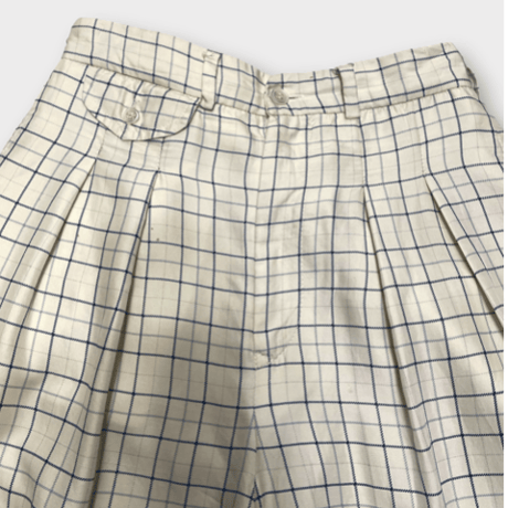[USED] Ralph Lauren  SILKチェックタックパンツ
