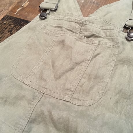 [USED] Eddie Bauer LINEN オーバーオールワンピ