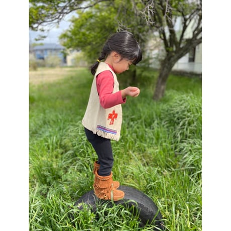 [USED] KIDS♡ vintage SUEDE VEST